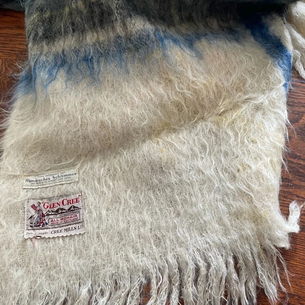 Vintage Glen Cree Mohair Blanket Scotland 75”x50”
